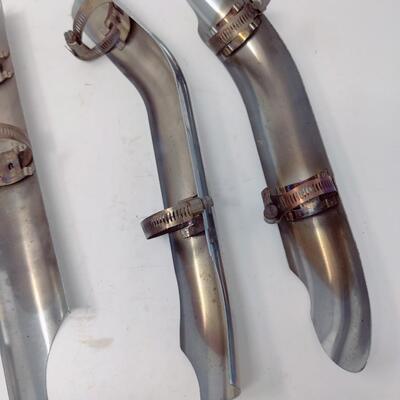 MOTORCYCLE CHROME EXHAUST HEAT SHIELDS