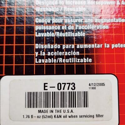 K&N HIGH FLOW AIR FILTER E-0773
