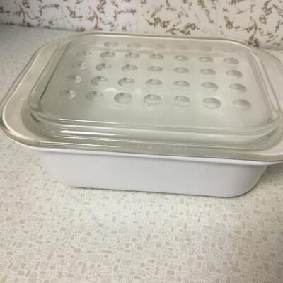 Corning ware fast food dish with clear lid