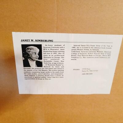 JANET W. KIMBERLING "NEW MEXICO" PRINT -  ORIGINAL SIGNATURE BY ARTIST