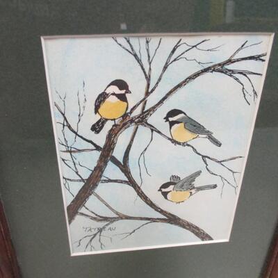 Pair Of Framed Bird Art