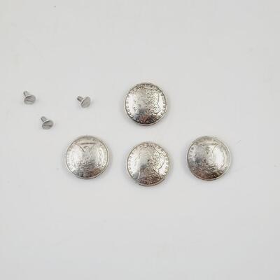 1997 SILVER DOLLAR CABINET HANDLES
