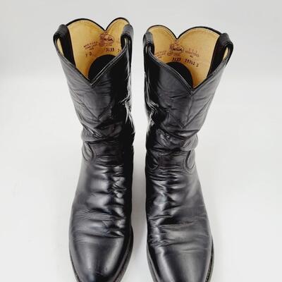 JUSTINE LEATHER BLACK BOOTS SIZE 9D