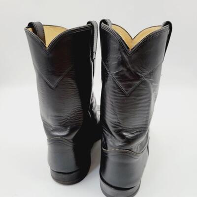JUSTINE LEATHER BLACK BOOTS SIZE 9D