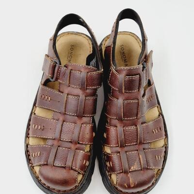 SONAMA LEATHER MENS SANDLES SIZE 9