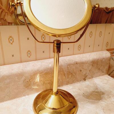 GOLD TONED MAKE UP MIRROR