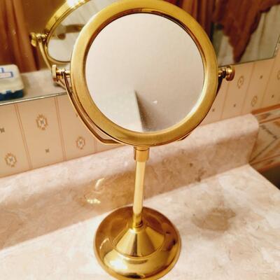 GOLD TONED MAKE UP MIRROR
