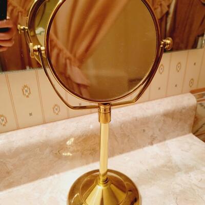 GOLD TONED MAKE UP MIRROR