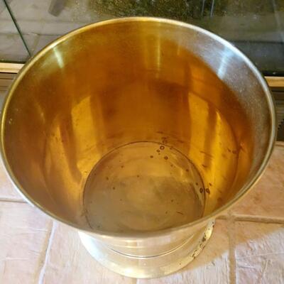 GOLD TONED METAL SMALL TRASH CAN