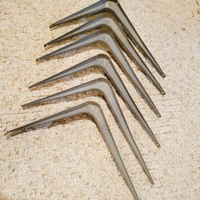 6PC METAL SHELF BRACKETS