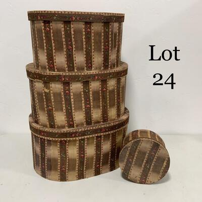 .24. Set of 4 Hat Storage Boxes | c. 1900
