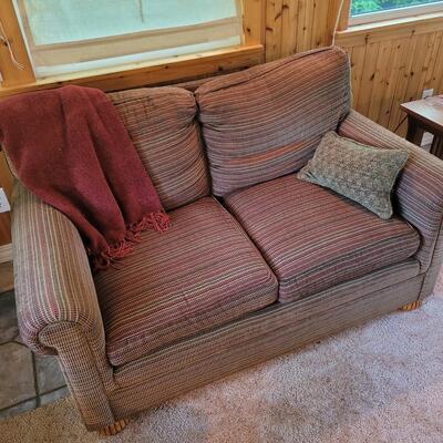 Olive and Rust Loveseat #1