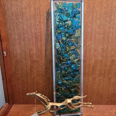 Uttermost Horse and Stained Glass Piece