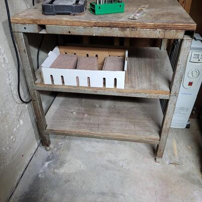 Steel and Wood Work Bench- HEAVY!