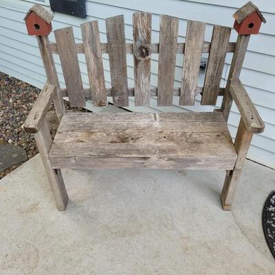 Barnwood Outdoor Bench- A bit weathered