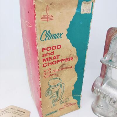 VINTAGE CLIMAX FOOD AND MEAT CHOPPER