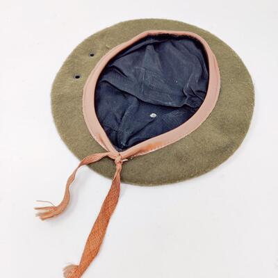 VINTAGE GREEN ARMY BERET CAP