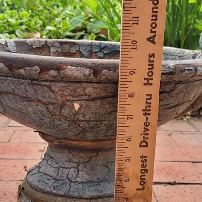 Lot 100: (2) Vintage Clay Garden Pots