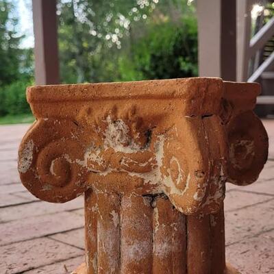 Lot 101: (2) Vintage Clay Composition Flower Garden Stands