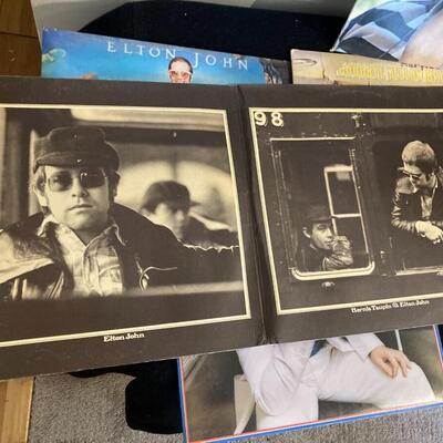 Elton John Vintage Record Album Collection of 6 with Madman Across the Water!