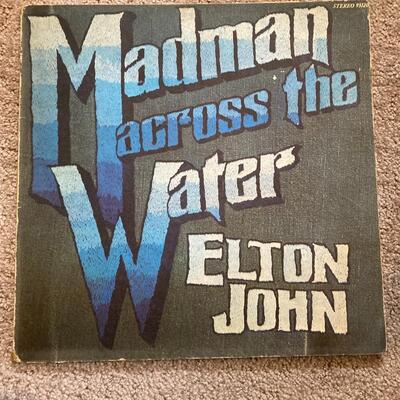 Elton John Vintage Record Album Collection of 6 with Madman Across the Water!