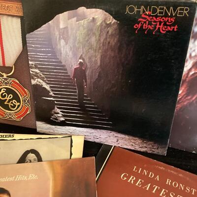 Mixed Vintage Record Album Collection with 10 LPs