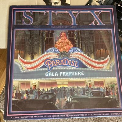Mixed Vintage Rock and Roll Record Lot with Styx, Chicago and moreâ€¦.
