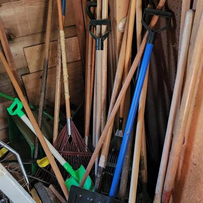 Assortment of yard tools