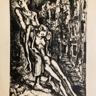 MENDJISKY Artist Signed Engraving 7â€ x 11â€