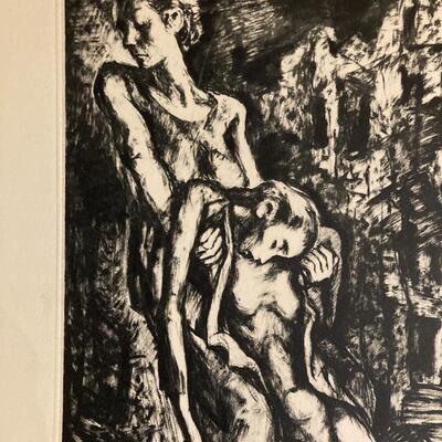 MENDJISKY Artist Signed Engraving 7â€ x 11â€