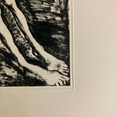 MENDJISKY Artist Signed Engraving 7â€ x 11â€