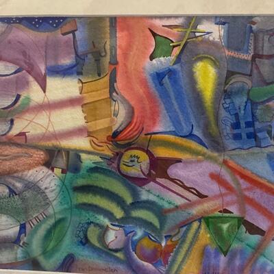Annelies Van Dommelen signed Original Watercolor Paintings (2)