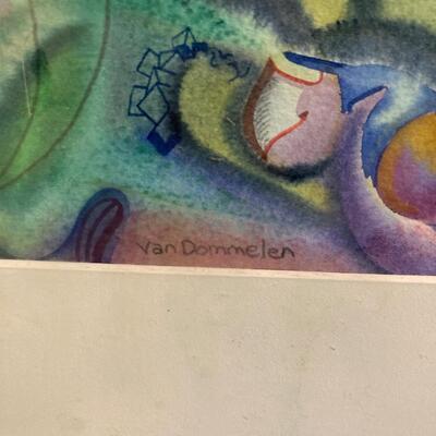 Annelies Van Dommelen signed Original Watercolor Paintings (2)