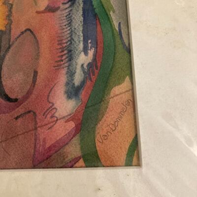 Annelies Van Dommelen signed Original Watercolor Paintings (2)