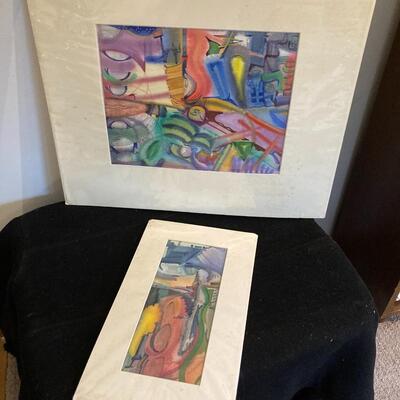 Annelies Van Dommelen signed Original Watercolor Paintings (2)