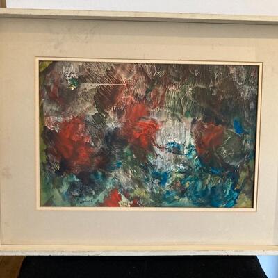 Marie WILNER Original Framed Watercolor 22â€ x 15â€h