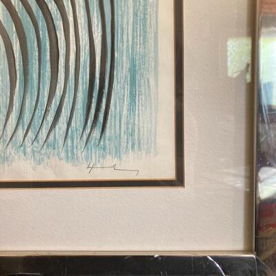 Modern Abstract Lithograph Hand Signed by Artist 25â€ x 30â€