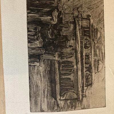 Collection of 7 Antique Engravings with some Hand Signed