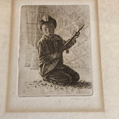Collection of 7 Antique Engravings with some Hand Signed