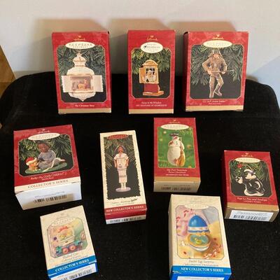 Collection of 9 Hallmark Keepsake Christmas Ornaments with Boxes