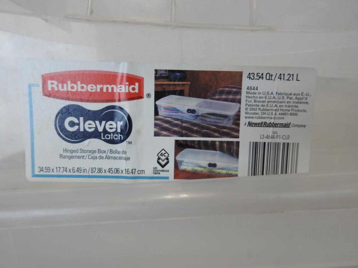 3 Clear Storage Bins NO LIDS