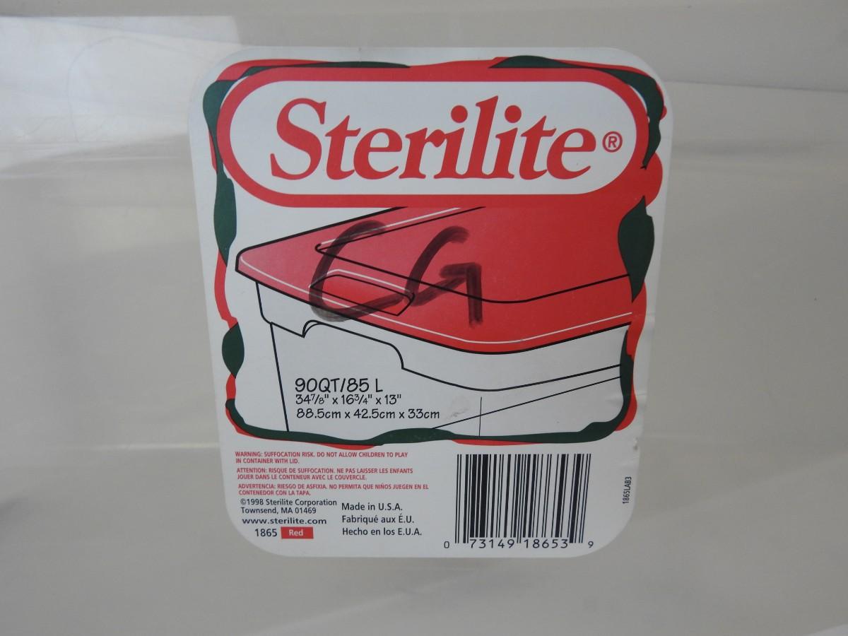 3 Clear Storage Bins NO LIDS