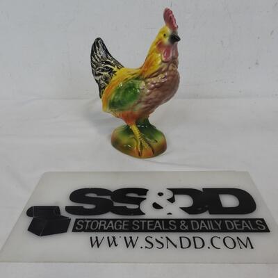 Farmhouse Kitchen Ceramic Rooster. No chips or cracks. 8.5" x 7" x 3.5" Vintage