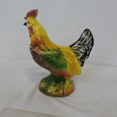 Farmhouse Kitchen Ceramic Rooster. No chips or cracks. 8.5" x 7" x 3.5" Vintage