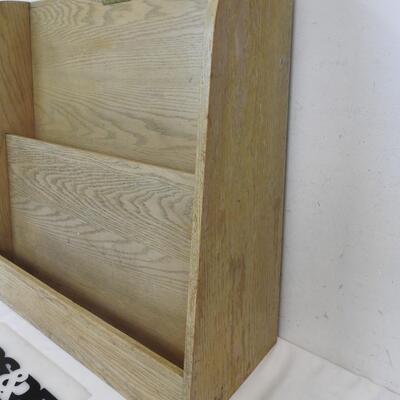 Wooden Book Display by Old Country Craft Salt Lake Cabinet Co 25x24x10 - Vintage