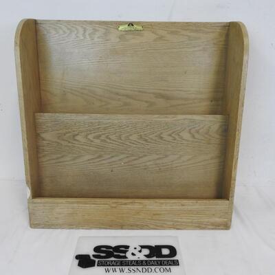 Wooden Book Display by Old Country Craft Salt Lake Cabinet Co 25x24x10 - Vintage