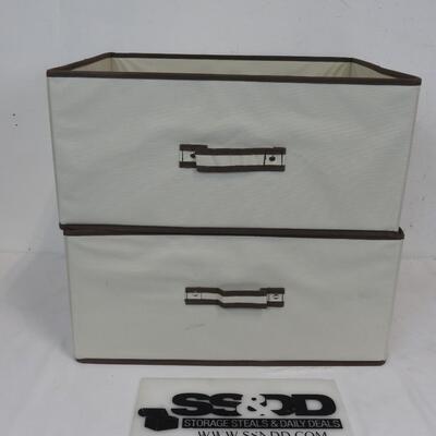 2 Canvas Storage Drawers 20x17x9.