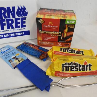 Outdoor/Camping Lot: Burn Free Kit,Repellant, Fire Starters, Cool Down Scarf