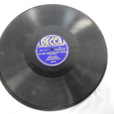 Brown Carry Case W/38 Vintage 78's Records- Eddie Arnold, Hank Williams & More