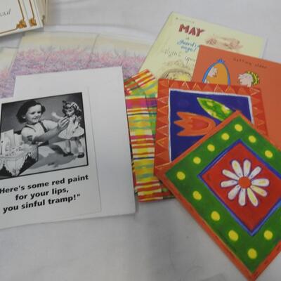 Large Lot of Greeting Cards: Most W/Envelopes, Most Vintage